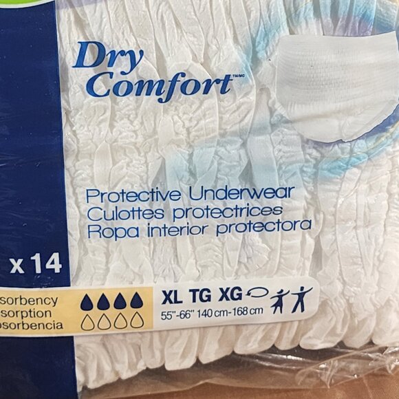 Tena Dry Comfort Absorbent 14pk Adult Protective Underwear Size XL 55"-66" - Picture 3 of 16
